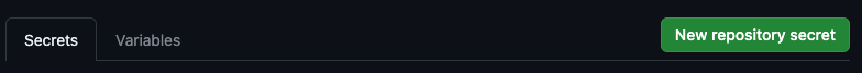New repository secret button